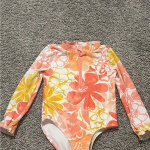 Carter's Floral Bathing Suit- Long sleeve